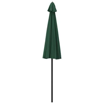 Green Outdoor Parasol with Aluminium Pole - 270 cm