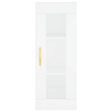 Stylish White Highboard - 34.5x34x180 cm Engineered Wood