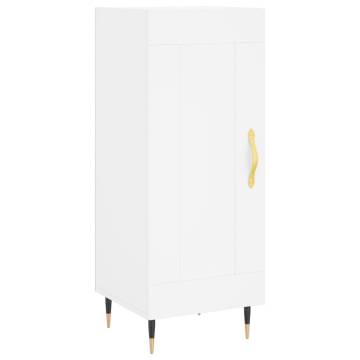 Stylish White Highboard - 34.5x34x180 cm Engineered Wood