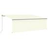 Manual Retractable Awning with LED - 4x3m Cream | HipoMarket