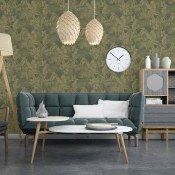 DUTCH WALLCOVERINGS Joelle Green & Gold Wallpaper