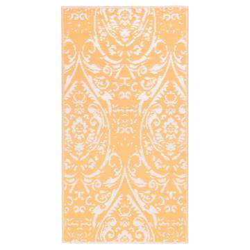 Trendy Outdoor Carpet Orange and White 120x180 cm | Hipo Market