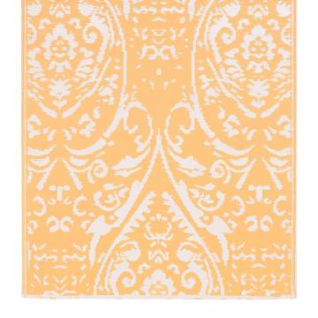 Trendy Outdoor Carpet Orange and White 120x180 cm | Hipo Market