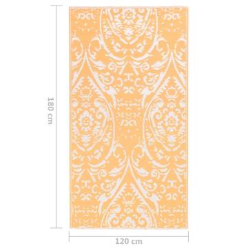 Trendy Outdoor Carpet Orange and White 120x180 cm | Hipo Market