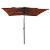 3-Tier Parasol with Aluminium Pole - Terracotta 2.5x2.5 m