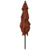 3-Tier Parasol with Aluminium Pole - Terracotta 2.5x2.5 m