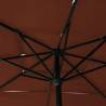 3-Tier Parasol with Aluminium Pole - Terracotta 2.5x2.5 m