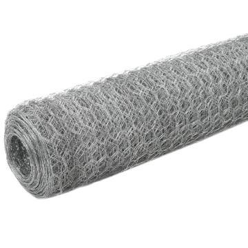 Buy Chicken Wire Fence Galvanised Steel 25x1.5 m - Hipomarket