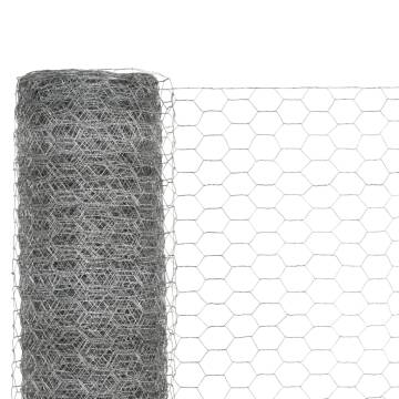 Buy Chicken Wire Fence Galvanised Steel 25x1.5 m - Hipomarket