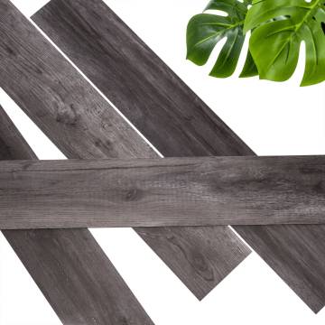 WallArt 30 pcs Wood Look Planks - Barnwood Oak Charcoal Black