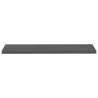 Stylish High Gloss Grey Floating Wall Shelves - 4 pcs