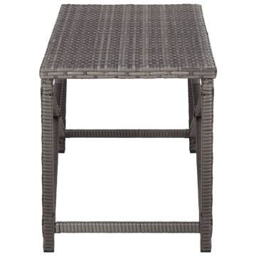 Stylish Poly Rattan Garden Bench - 120 cm Grey