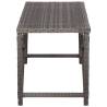 Stylish Poly Rattan Garden Bench - 120 cm Grey