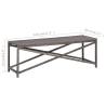 Stylish Poly Rattan Garden Bench - 120 cm Grey