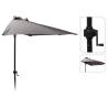 ProGarden Half Round Parasol 250 cm Charcoal | Hipomarket UK