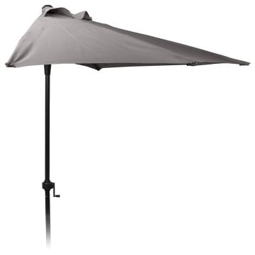 ProGarden Half Round Parasol 250 cm Charcoal | Hipomarket UK