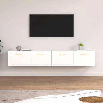 Stylish Wall Cabinets 2 pcs White - Modern Storage Solution