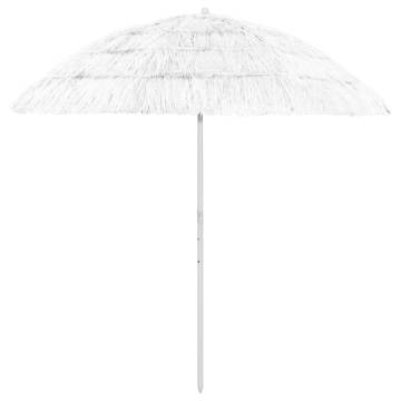 Hawaii Beach Umbrella White 240 cm - UV Protection