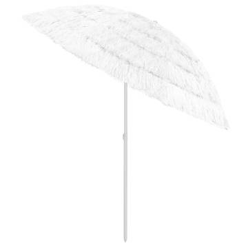 Hawaii Beach Umbrella White 240 cm - UV Protection