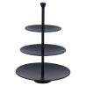 3-Tier Serving Stand - Matte Black | Excellent Houseware