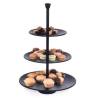 3-Tier Serving Stand - Matte Black | Excellent Houseware