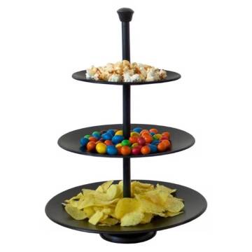 3-Tier Serving Stand - Matte Black | Excellent Houseware