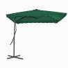 Outdoor Parasol with Steel Pole 250x250 cm Green Colour light green 