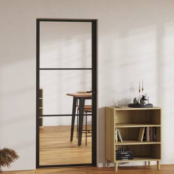 Interior Door ESG Glass & Aluminium 83x201.5 cm Black