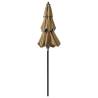 3-Tier Taupe Parasol with Aluminium Pole | Hipomarket