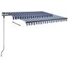 Freestanding Manual Retractable Awning 300x250 cm - Blue/White