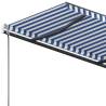 Freestanding Manual Retractable Awning 300x250 cm - Blue/White