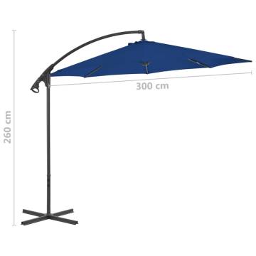 Cantilever Umbrella 300 cm Azure Blue | Stylish Shade Solution