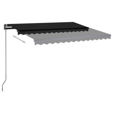 Manual Retractable Awning with LED - 3.5x2.5 m Anthracite