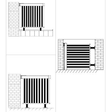 Balcony Side Awning 150x200 cm - Multi-functional Black