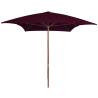 Outdoor Parasol with Wooden Pole Bordeaux Red 200x300 cm Colour bordeaux red Quantity in Package 1 