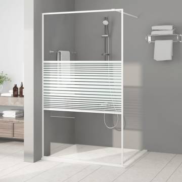 Walk-in Shower Wall White 115x195 cm - ESG Glass Design