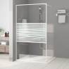 Walk-in Shower Wall White 115x195 cm Clear ESG Glass Colour white Size 115 x 195 cm Model striped 