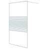 Walk-in Shower Wall White 115x195 cm - ESG Glass Design