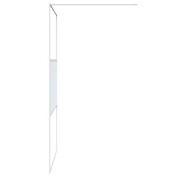 Walk-in Shower Wall White 115x195 cm - ESG Glass Design