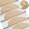 Stair Mats Self-adhesive Sisal-Look 15 pcs 65x21x4 cm Light Beige Colour light beige Size 65 x 21 x 4 cm Quantity in Package 15 