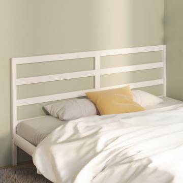 Stylish White Bed Headboard - Solid Pine Wood | Hipomarket