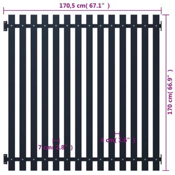 Fence Panel Anthracite 170.5x170 cm | Durable Steel Barrier