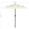 3-Tier Parasol with Aluminium Pole - Sand 2.5m | Hipo Market