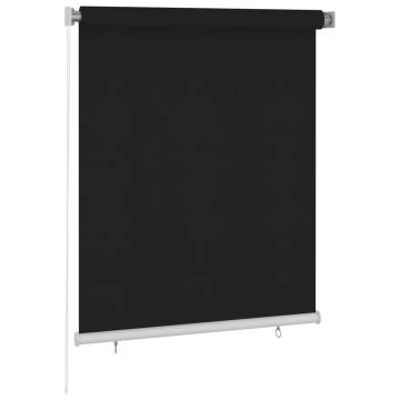 Outdoor Roller Blind 120x140 cm Black | Privacy & UV Protection