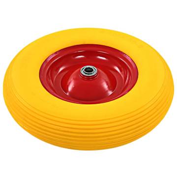 Solid PU Wheelbarrow Wheel with Axle 4.00-8 | Hipomarket