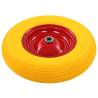 Solid PU Wheelbarrow Wheel with Axle 4.00-8 | Hipomarket