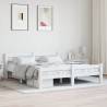 Bed Frame White Solid Pinewood 160x200 cm Colour white Size 160 x 200 cm 