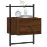 Wall-mounted Bedside Cabinets 2 pcs Brown Oak - Hipomarket