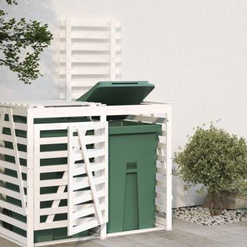 Wheelie Bin Storage Extension - White Solid Pine Wood