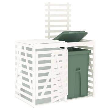 Wheelie Bin Storage Extension - White Solid Pine Wood